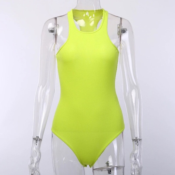NWT Trendy Neon Yellow Bodysuit - Picture 2 of 5